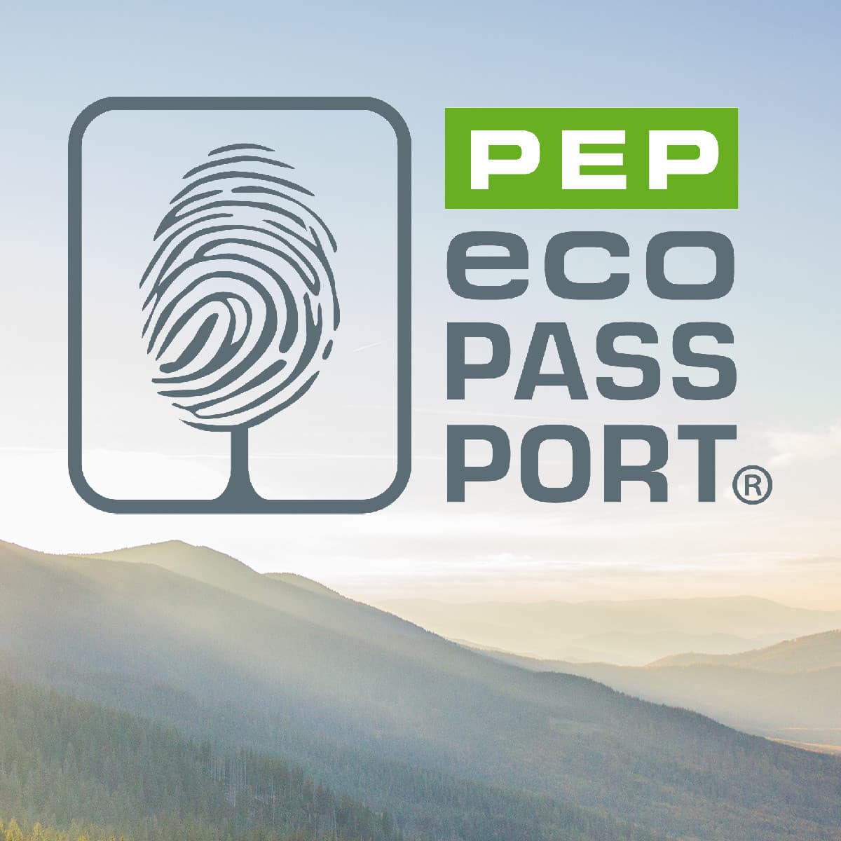 White and green logo PEP ecopassport - EPD card 1200x1200