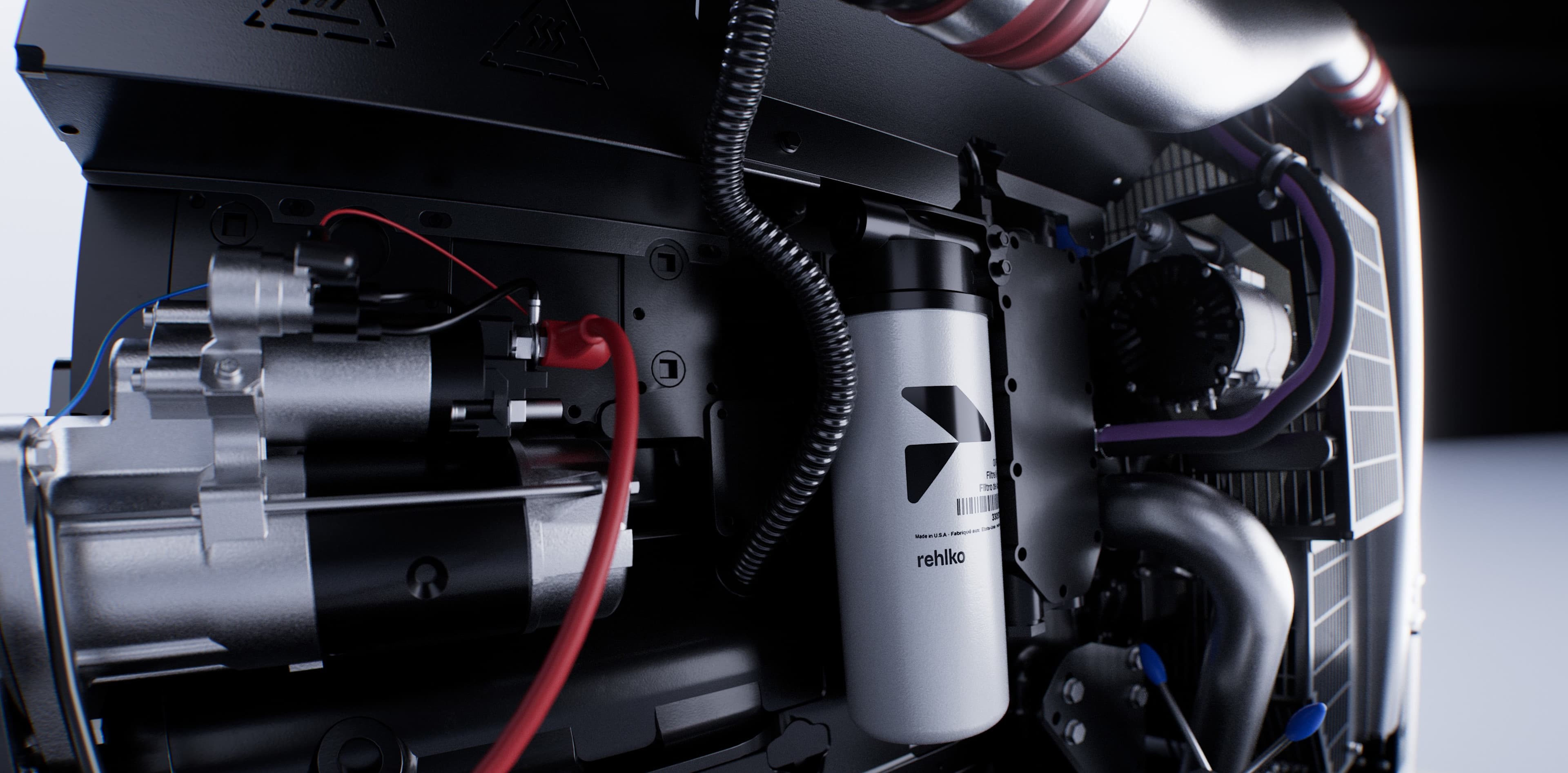 Close up image of a Rehlko generator.